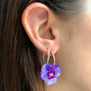 Boucles d'oreilles Pensées