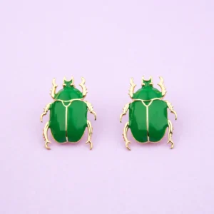 Boucles d'oreilles - Scarabée