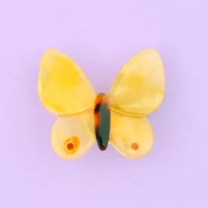 Barrette - Papillon jaune