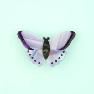 Barrette - Papillon mauve