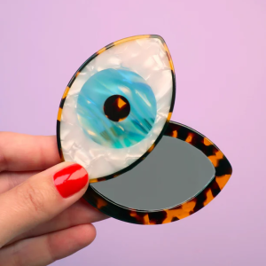 Miroir de poche œil bleu