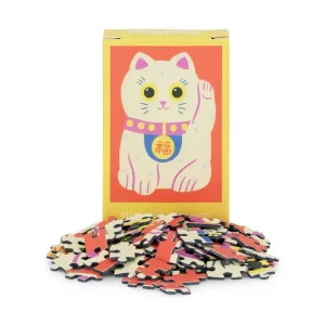 Mini Puzzle 99 pièces - Chat porte bonheur