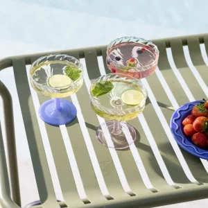 Coupes Twirl - set de 2 coupes rose transparent