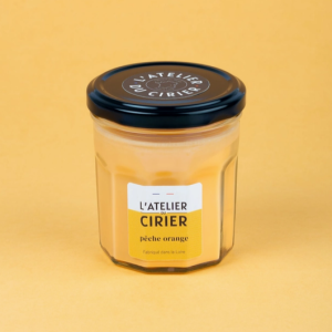 Bougie pot de confiture - Pêche Orange