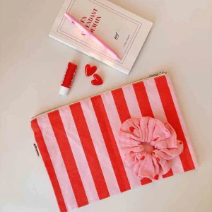 Pochette Lili - Stripes Candy Pink & Rouge