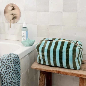 Trousse de toilette Vic Éponge - Stripes Kaki & Bleu