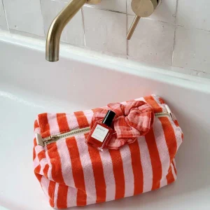 Trousse de toilette Vic Éponge - Stripes Rose & Rouge
