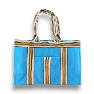 Grand sac en nylon recyclé - bleu