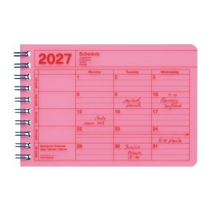 Calendrier 2027 XS - rose neon