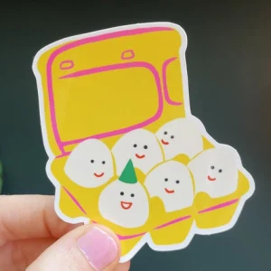 Stickers boite d'oeufs
