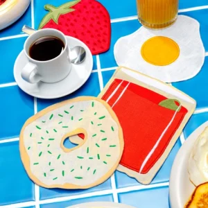 set de 4 serviettes de table en lin - Brunch