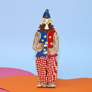 marque page en cuir - Clown