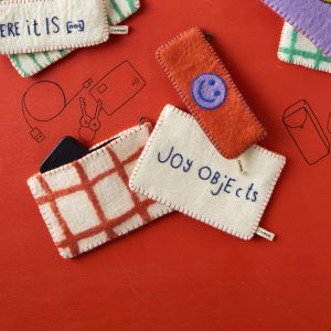 Pochette en laine M à carreaux