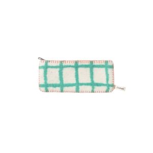 Pochette en laine S à carreaux