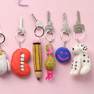 porte-clefs Dalmatien en laine
