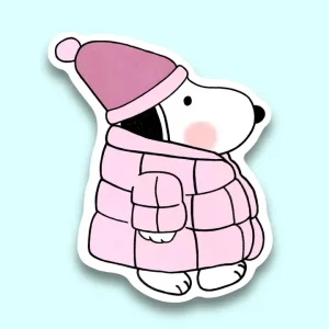 Sticker - Snoopy en doudoune
