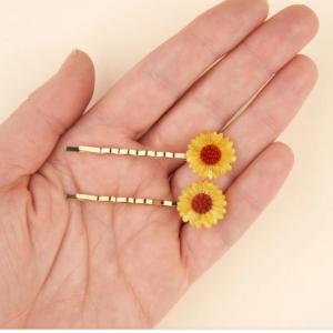 Duo Barrettes Tournesols