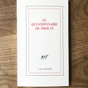 carnet à remplir - Le Questionnaire de Proust