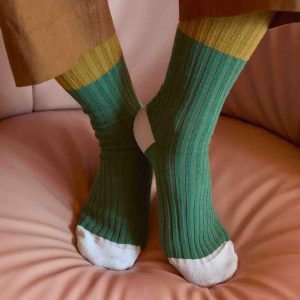 Chaussette Yvette - Green Pea
