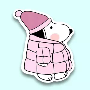 Sticker - Snoopy en doudoune
