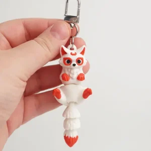 Porte-clés anti-stress articulé renard