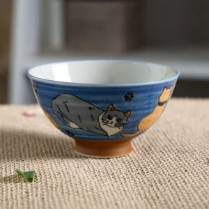 petit bol neko - chats bleu