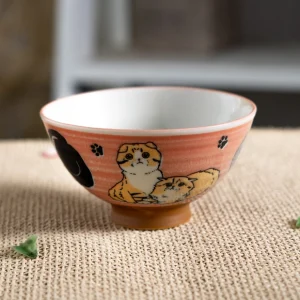 petit bol neko - chats rose