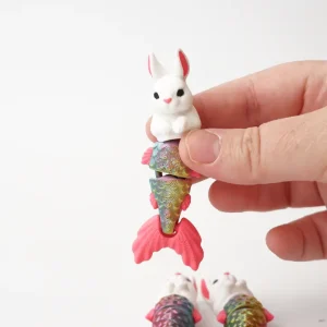 Jouet anti-stress articulé lapin-sirène
