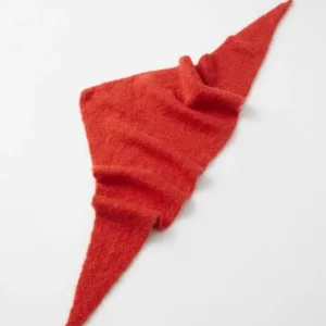 Foulard triangulaire alpaga - Rouge