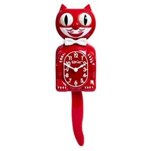 Kit Cat Klock - horloge chat classique rouge