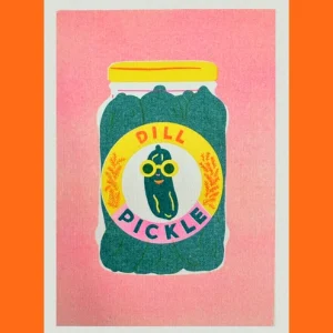 Affiche Risographie - Cornichons A5